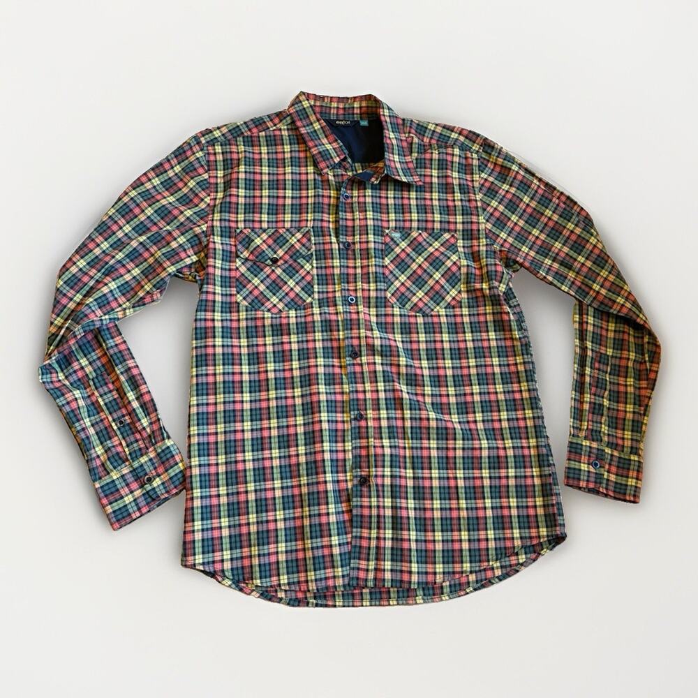 Enjoi Skateboarding Vintage Button Up Plaid Shirt Long Sleeve M Grunge *READ*